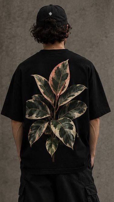 Camiseta Ficus elastica de espaldas